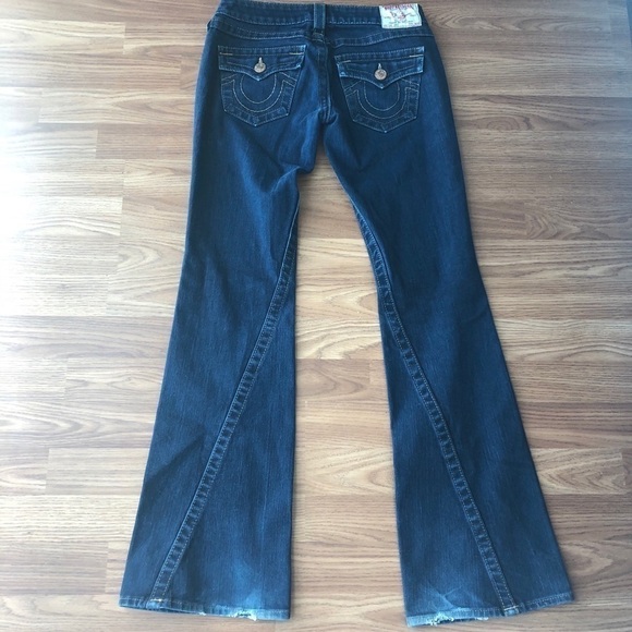 True Religion Boot Cut Leg Dark Wash Jeans Size 26 - Picture 14 of 16